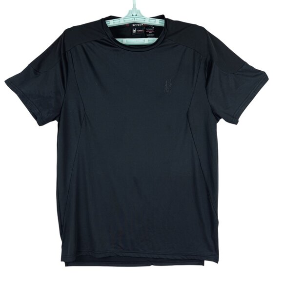Spyder Active Mens Black Performance T-Shirt Sz M Lightweight Athletic Wear NWOT - Picture 1 of 10